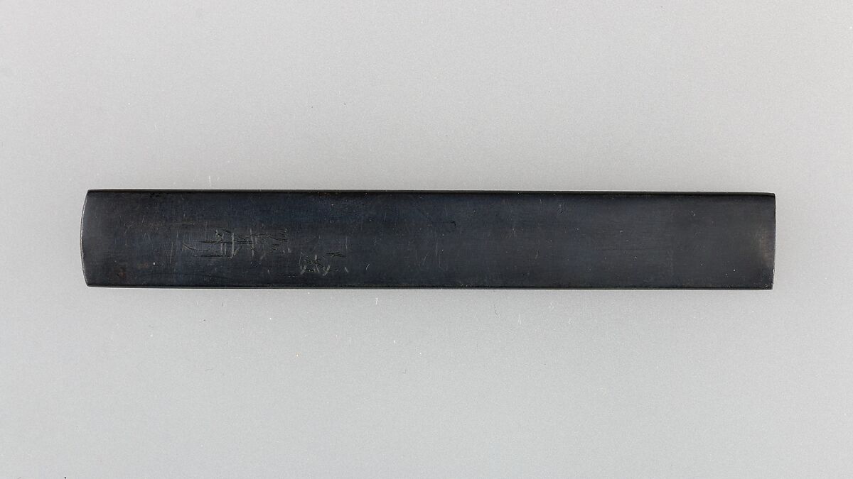 Knife Handle (Kozuka), Copper-gold alloy (shakudō), gold, Japanese