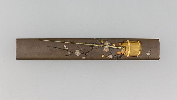 Knife Handle (Kozuka), Copper-silver alloy (shibuichi), gold, silver, brass, Japanese 