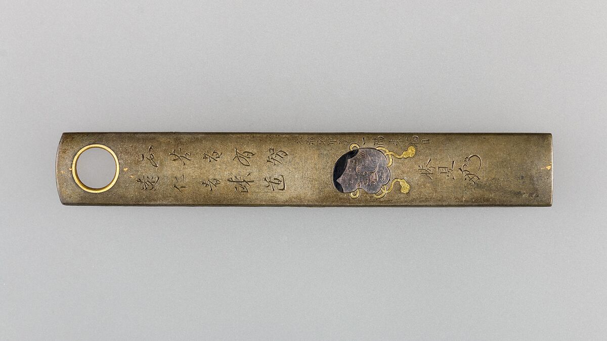 Knife Handle (Kozuka), Iron, gold, silver, copper-silver alloy (shibuichi), copper-gold alloy (shakudō), copper, Japanese