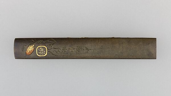 Knife Handle (Kozuka), Copper-silver alloy (shibuichi), gold, silver, copper, Japanese