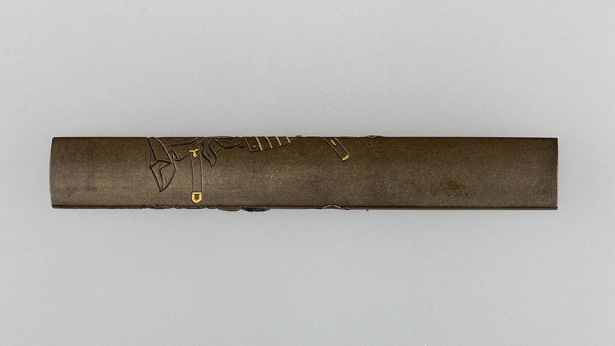 Knife Handle (Kozuka), Copper-silver alloy (shibuichi), gold, silver, copper-gold alloy (shakudō), Japanese