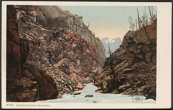Animas Canyon, Colorado, William Henry Jackson (American, 1843–1942), Chromolithograph 