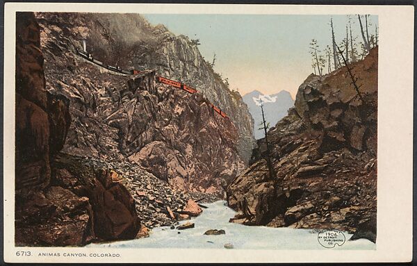 Animas Canyon, Colorado, William Henry Jackson  American, Chromolithograph