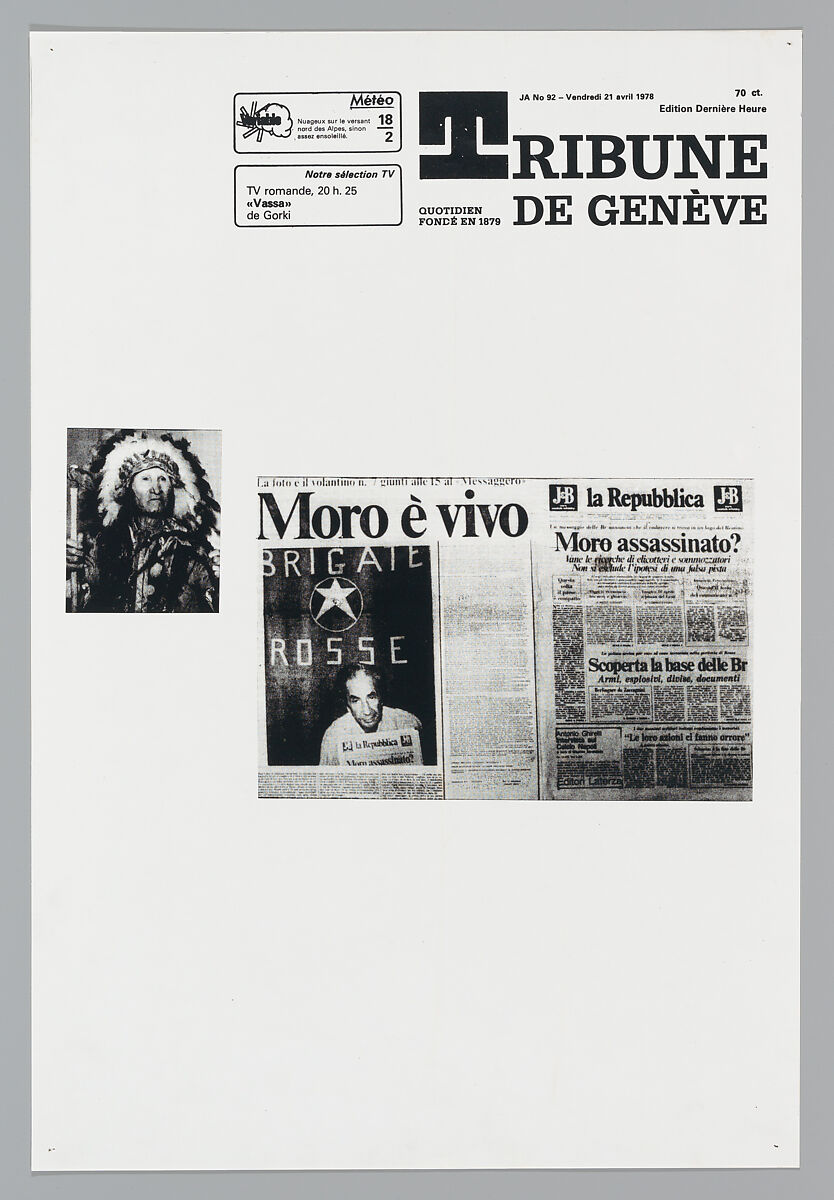 April 21, 1978, Sarah Charlesworth (American, East Orange, New Jersey 1947–2013 Hartford, Connecticut), Photostats, chromogenic prints