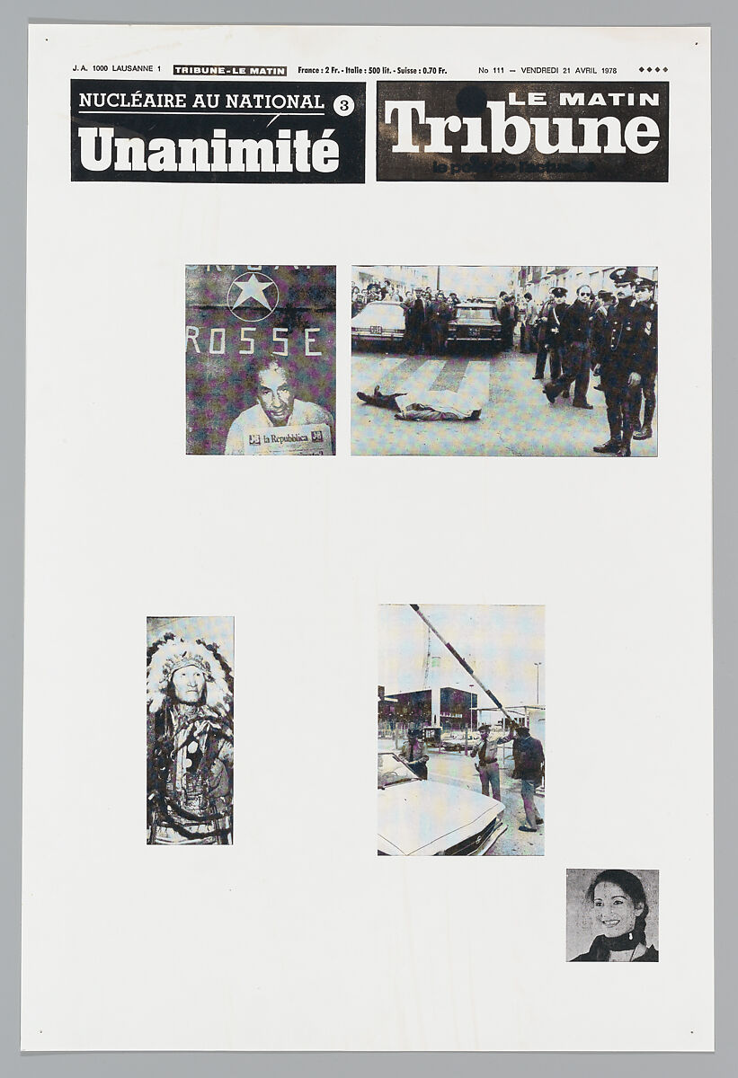 April 21, 1978, Sarah Charlesworth (American, East Orange, New Jersey 1947–2013 Hartford, Connecticut), Photostats, chromogenic prints