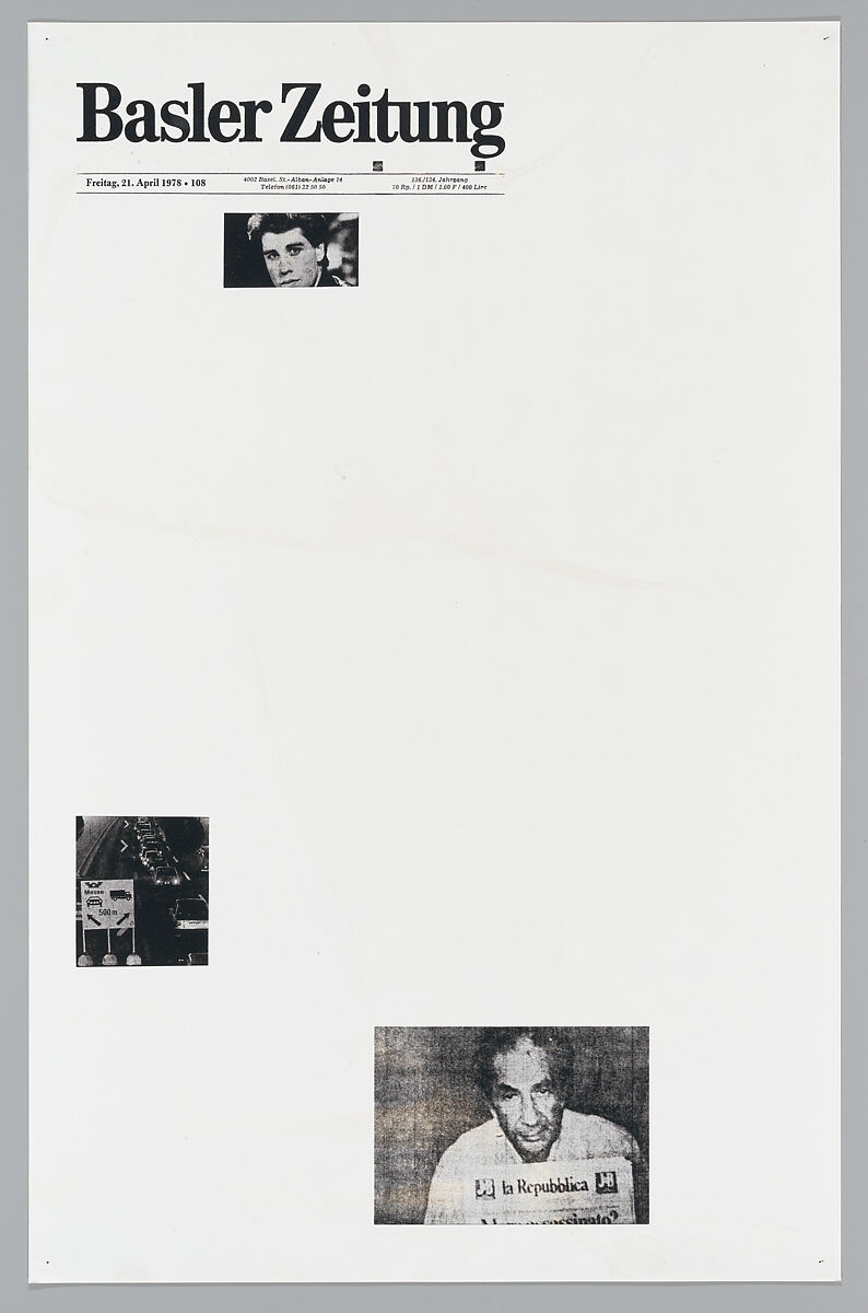 April 21, 1978, Sarah Charlesworth (American, East Orange, New Jersey 1947–2013 Hartford, Connecticut), Photostats, chromogenic prints