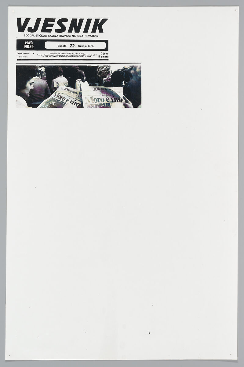 April 21, 1978, Sarah Charlesworth (American, East Orange, New Jersey 1947–2013 Hartford, Connecticut), Photostats, chromogenic prints