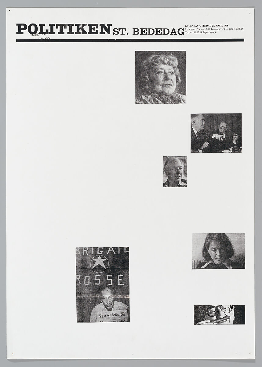 April 21, 1978, Sarah Charlesworth (American, East Orange, New Jersey 1947–2013 Hartford, Connecticut), Photostats, chromogenic prints