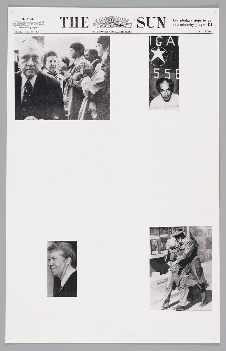 April 21, 1978, Sarah Charlesworth (American, East Orange, New Jersey 1947–2013 Hartford, Connecticut), Photostats, chromogenic prints