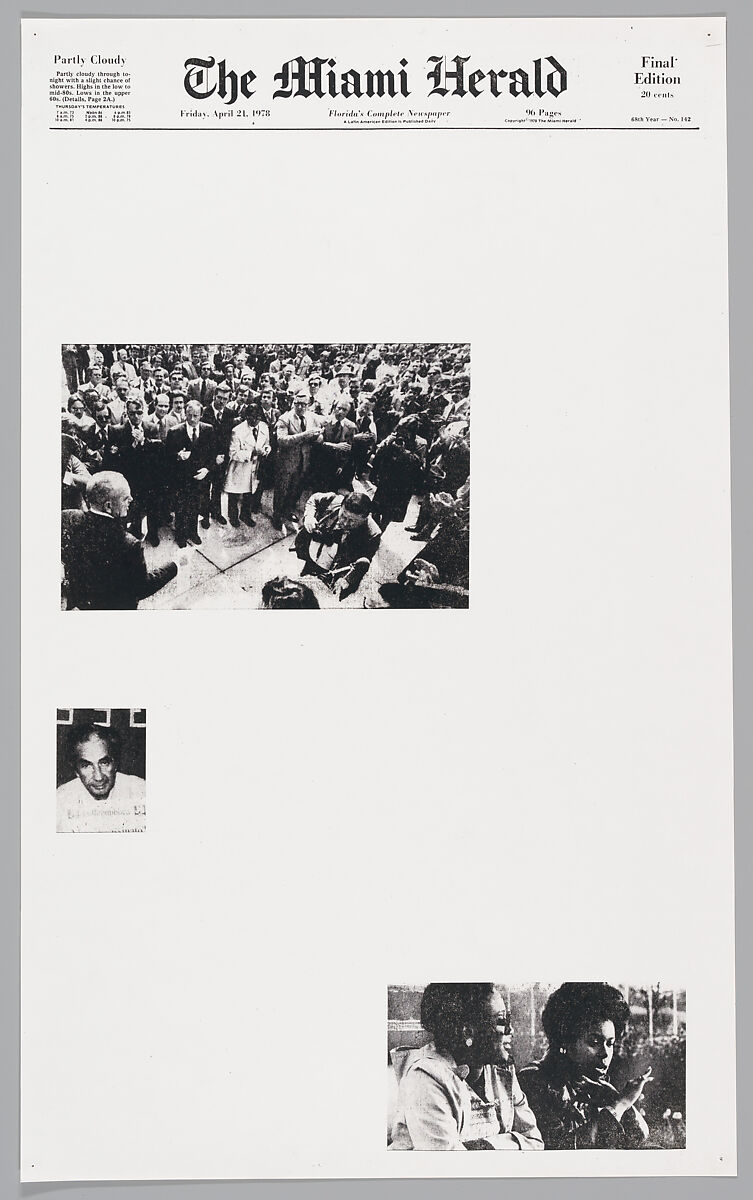 April 21, 1978, Sarah Charlesworth (American, East Orange, New Jersey 1947–2013 Hartford, Connecticut), Photostats, chromogenic prints