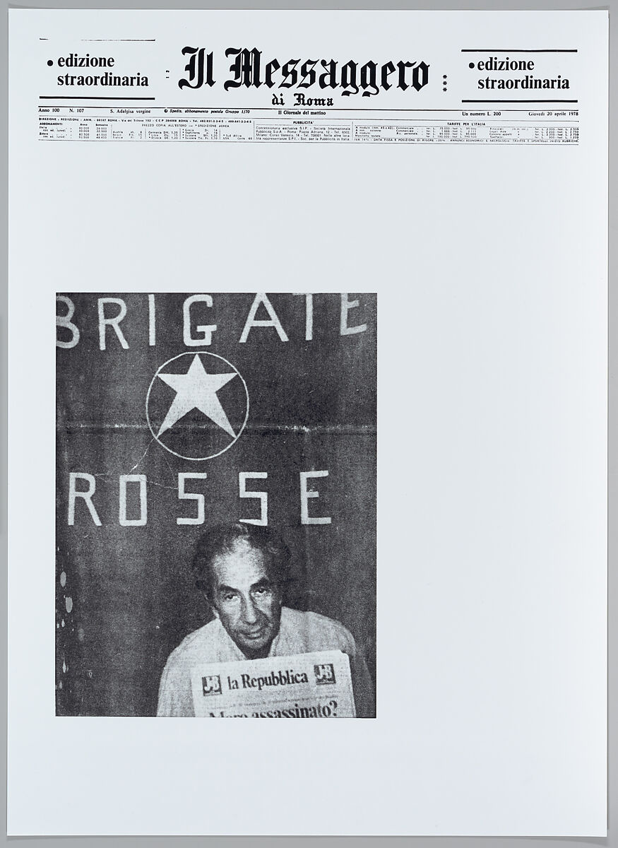 April 21, 1978, Sarah Charlesworth (American, East Orange, New Jersey 1947–2013 Hartford, Connecticut), Photostats, chromogenic prints