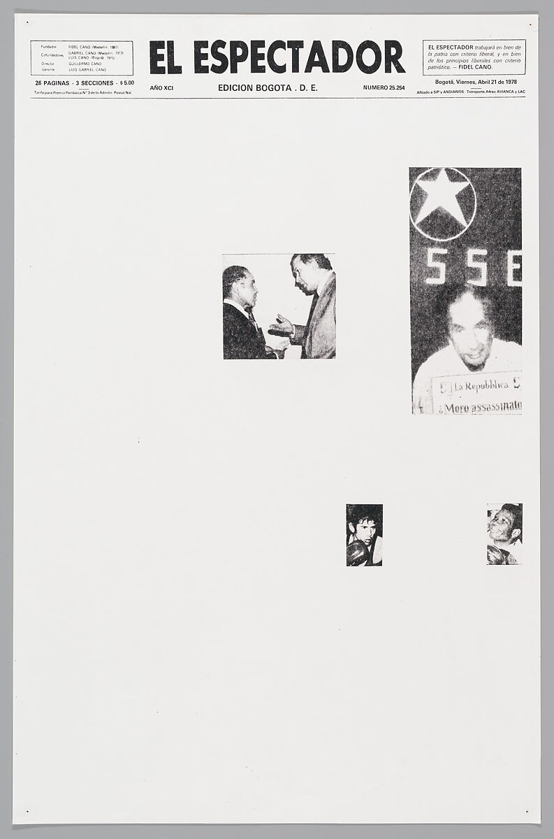 April 21, 1978, Sarah Charlesworth (American, East Orange, New Jersey 1947–2013 Hartford, Connecticut), Photostats, chromogenic prints