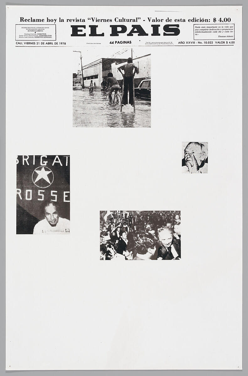 April 21, 1978, Sarah Charlesworth (American, East Orange, New Jersey 1947–2013 Hartford, Connecticut), Photostats, chromogenic prints