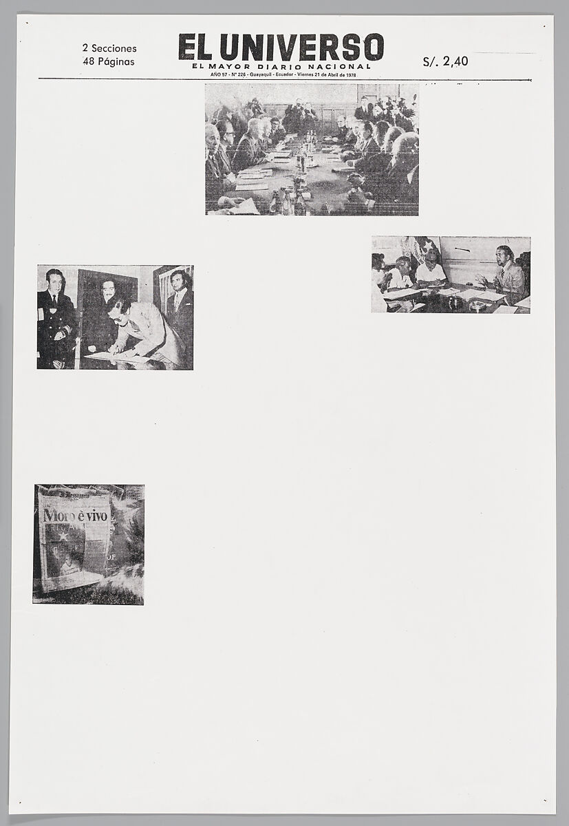 April 21, 1978, Sarah Charlesworth (American, East Orange, New Jersey 1947–2013 Hartford, Connecticut), Photostats, chromogenic prints