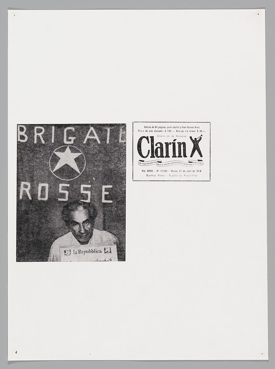 April 21, 1978, Sarah Charlesworth (American, East Orange, New Jersey 1947–2013 Hartford, Connecticut), Photostats, chromogenic prints