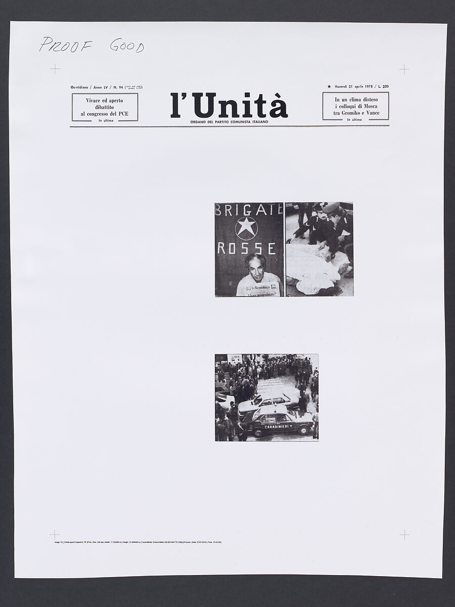 April 21, 1978, Sarah Charlesworth (American, East Orange, New Jersey 1947–2013 Hartford, Connecticut), Photostats, chromogenic prints