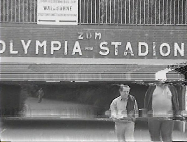 Olympiad, Lutz Bacher (American, died 2019), Single-channel digital video, transferred from Hi8, black-and-white, silent, 36 min. 