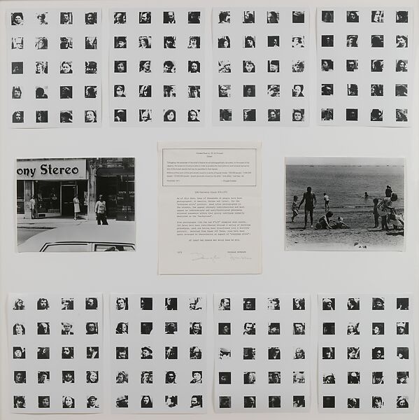 598 / Variable Piece #70 : 1971 (In Process) Global 1975, Douglas Huebler (American, 1924–1997), Gelatin silver prints and typescript