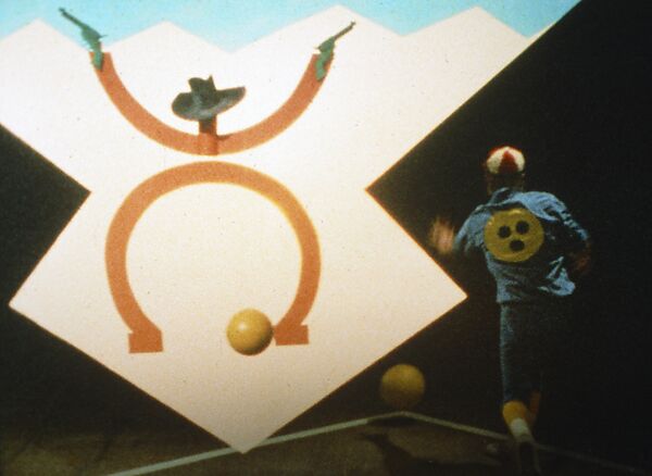 You the Better, Ericka Beckman (American, born 1951), Single-channel digital video, transferred from 16mm film, color, sound, 32 min.