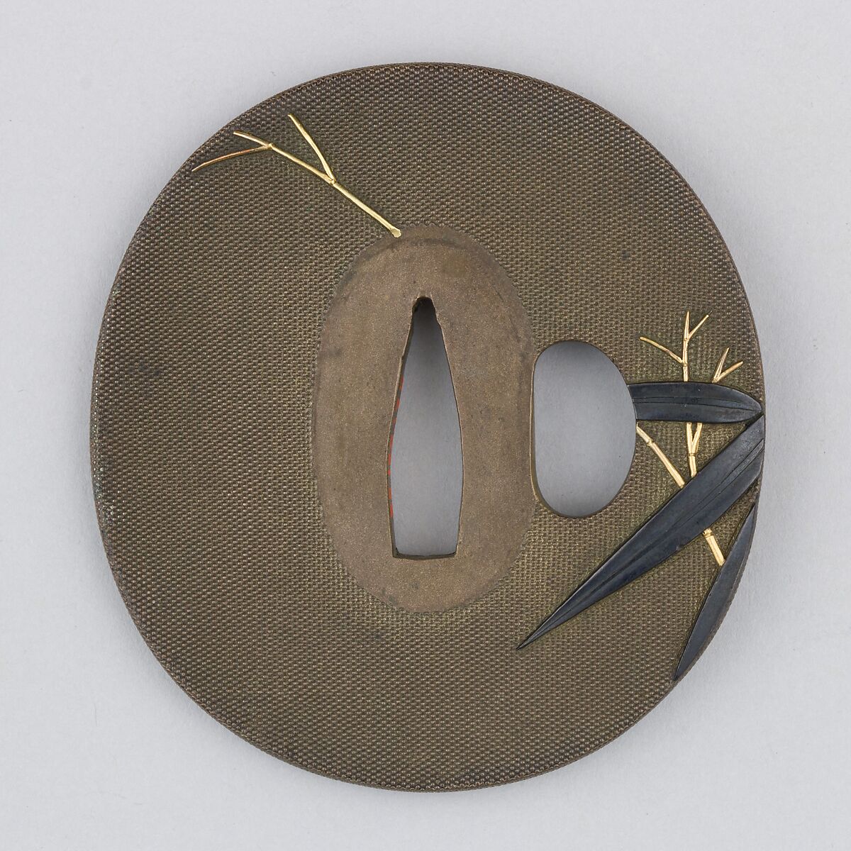 Sword Guard (Tsuba), Copper-silver alloy (shibuichi), copper-gold alloy (shakudō), gold, silver, copper, Japanese