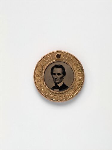 [Presidential Campaign Medal with portraits of Abraham Lincoln and Hannibal Hamlin]