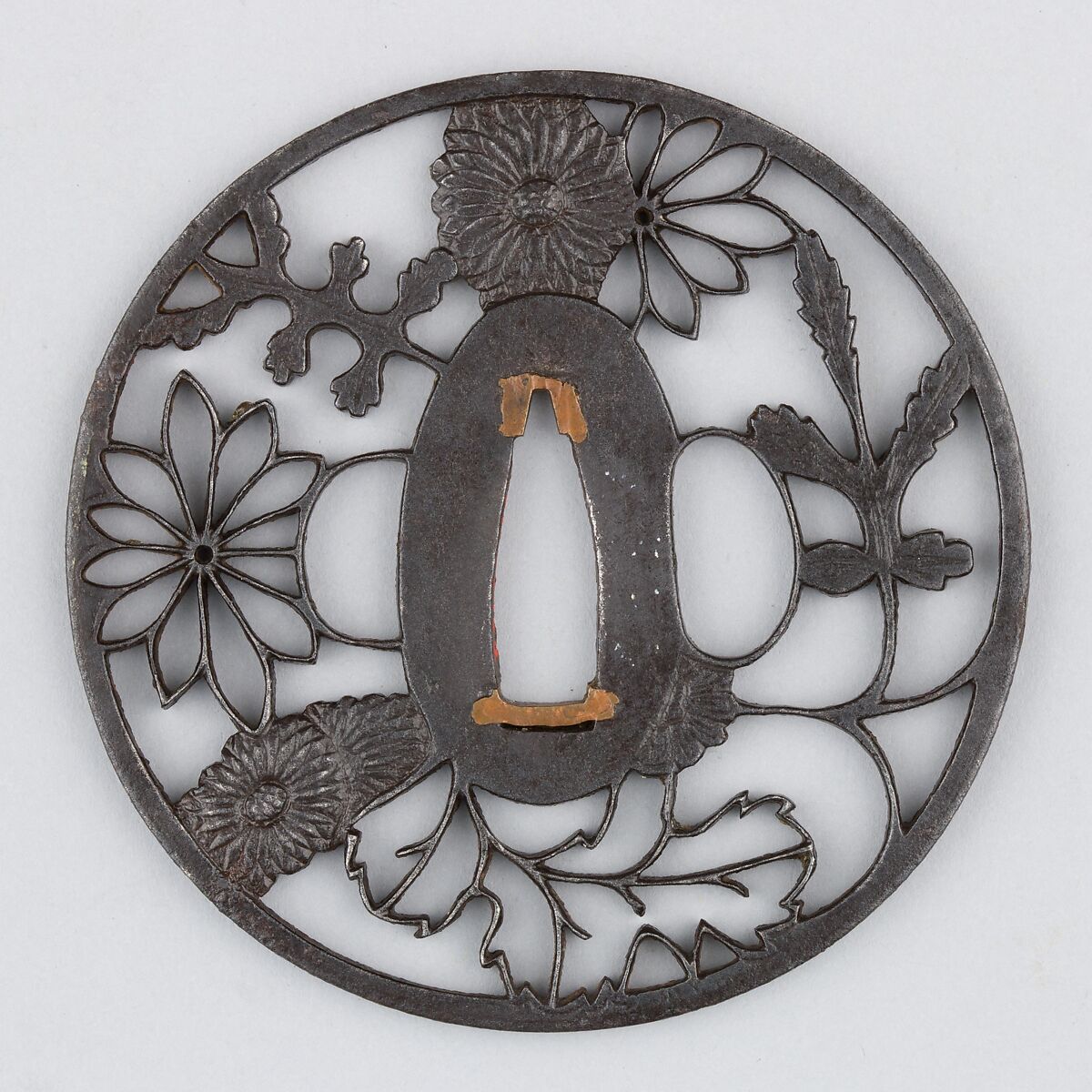 Sword Guard (Tsuba), Attributed to the Hagi school (Japanese), Iron, Japanese 