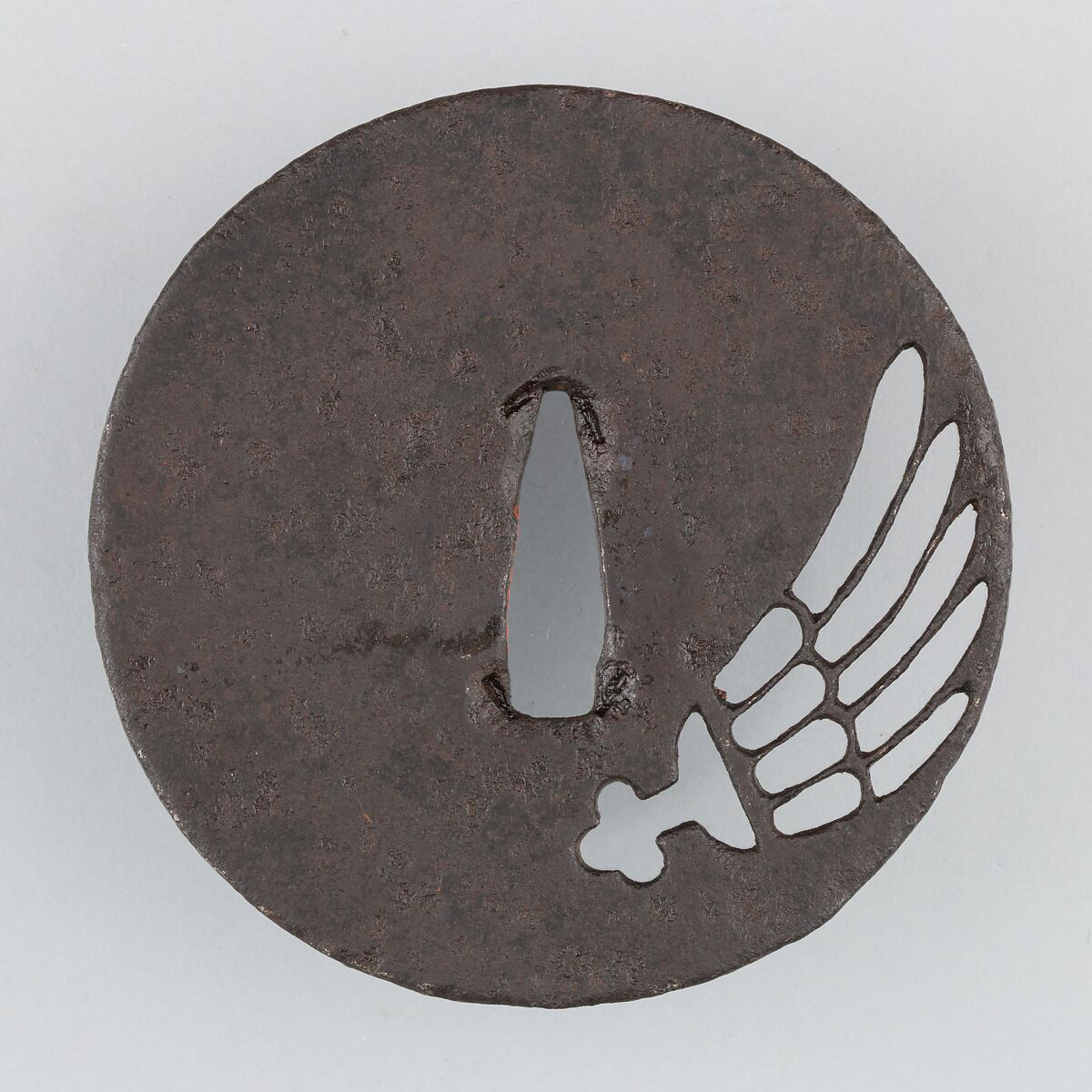 Sword Guard (Tsuba), Iron, copper, Japanese