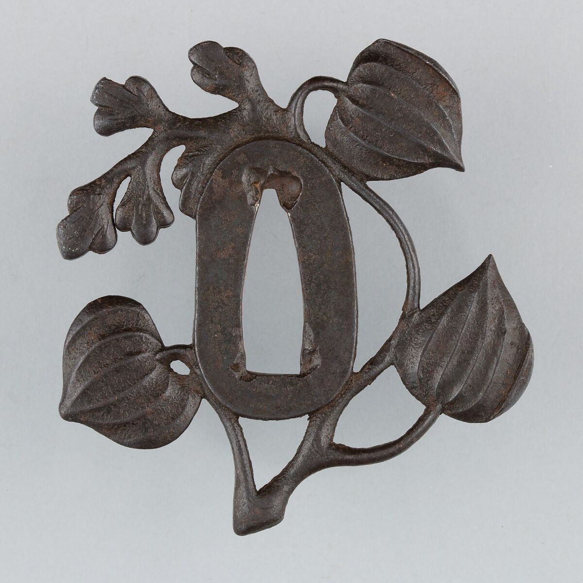 Sword Guard (Tsuba), Iron, copper, Japanese