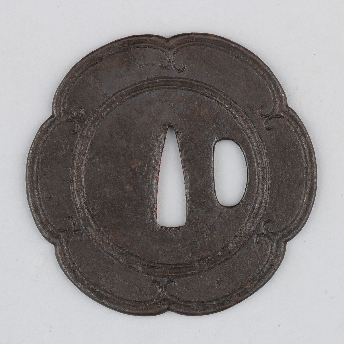 Sword Guard (Tsuba), Iron, copper, Japanese