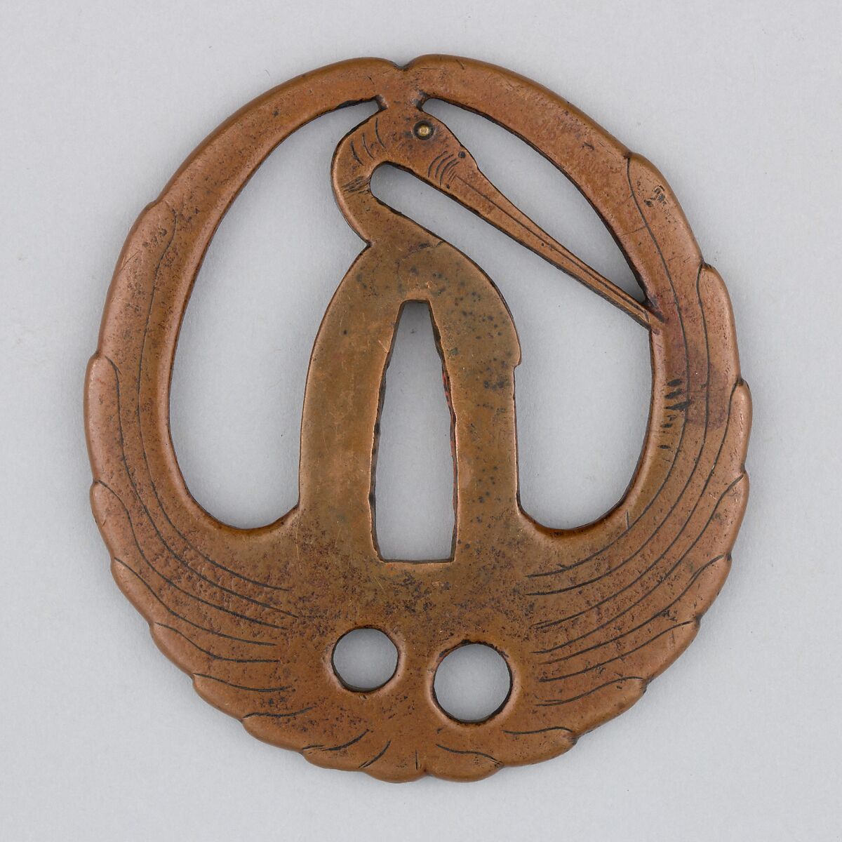 Sword Guard (Tsuba), Copper, Japanese