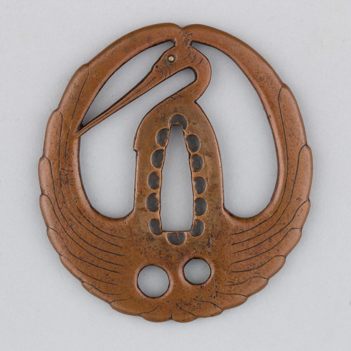 Sword Guard (Tsuba), Copper, Japanese 