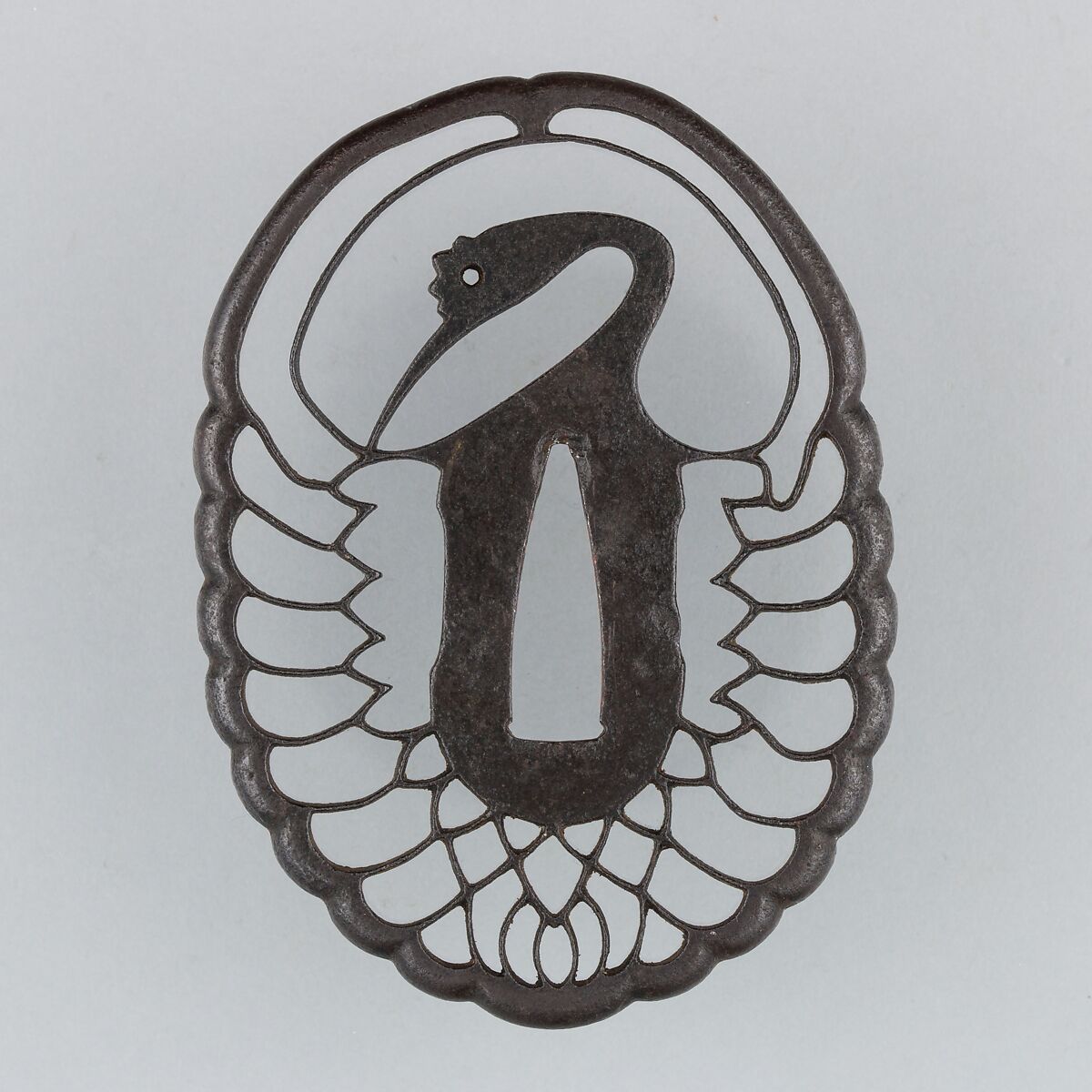 Sword Guard (Tsuba), Iron, copper, Japanese