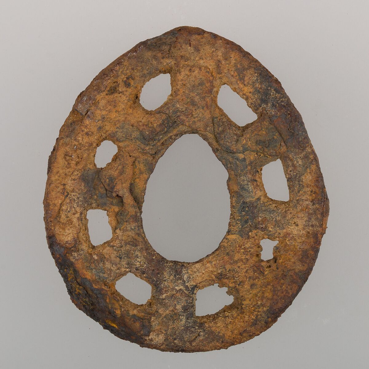 Sword Guard (Tsuba), Iron, Japanese 