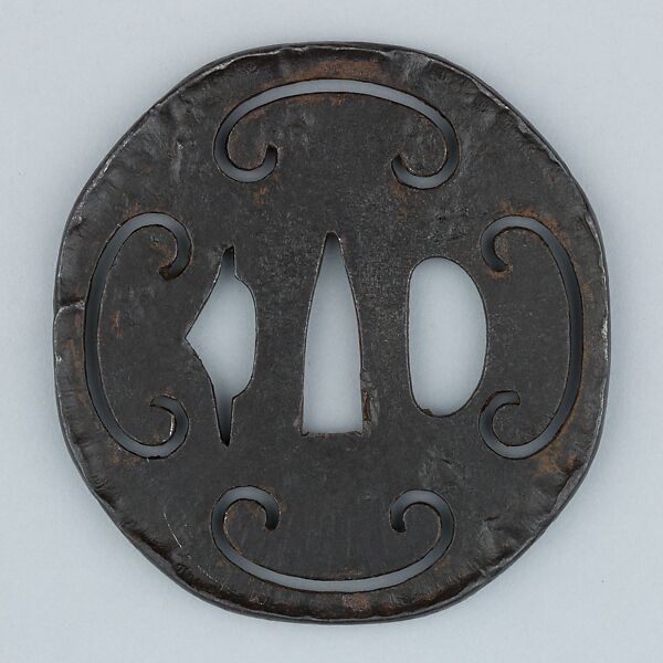 Sword Guard (Tsuba), Iron, copper, Japanese