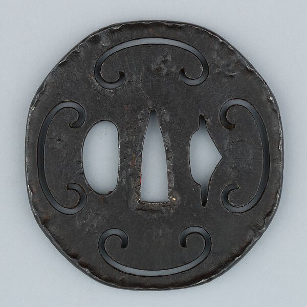 Sword Guard (Tsuba), Iron, copper, Japanese 