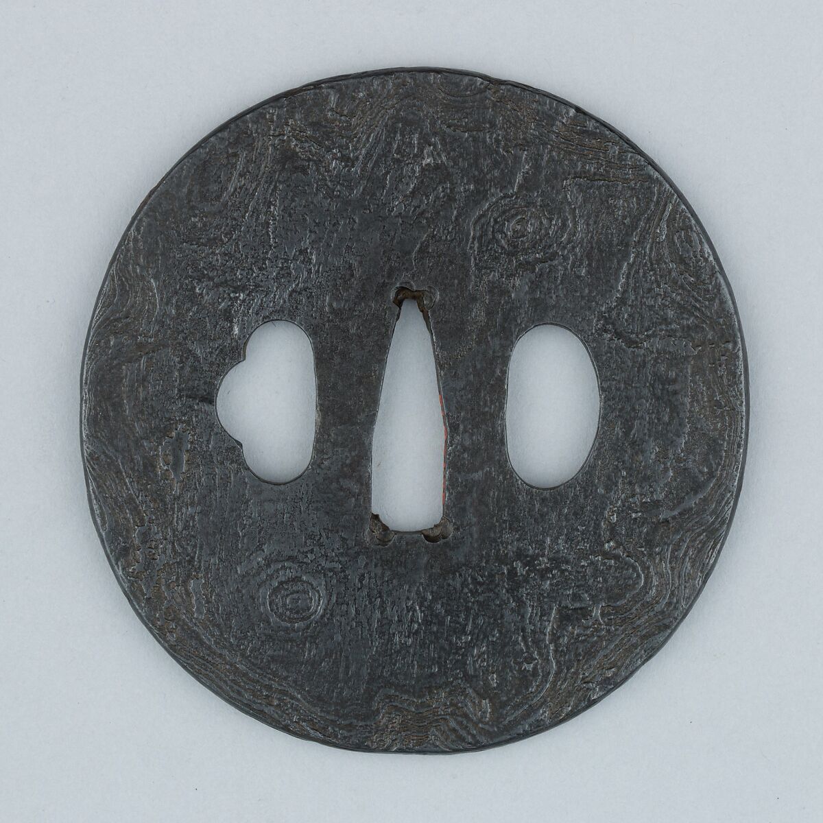 Sword Guard (Tsuba), Iron, copper, Japanese