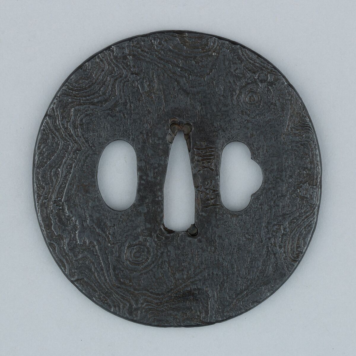 Sword Guard (Tsuba), Iron, copper, Japanese 