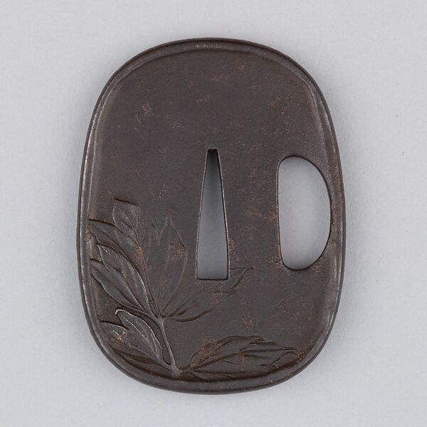 Sword Guard (Tsuba), Iron, gold, copper, Japanese