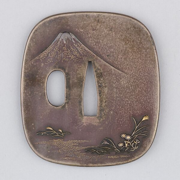 Sword Guard (Tsuba), Copper-silver alloy (shibuichi), copper-gold alloy (shakudō), gold, silver, copper, Japanese