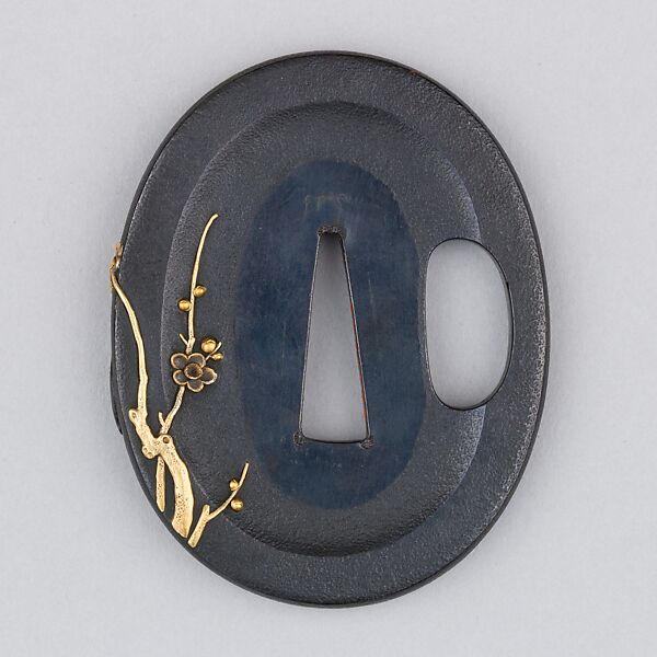 Sword Guard (Tsuba), Copper-gold alloy (shakudō), silver, copper-silver alloy (shibuichi), gold, copper, Japanese