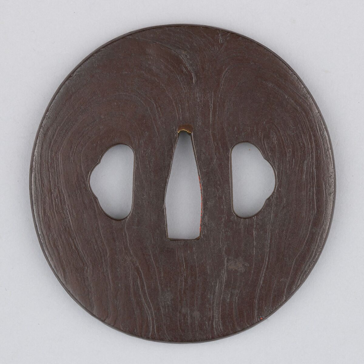 Sword Guard (Tsuba), Iron, copper, Japanese