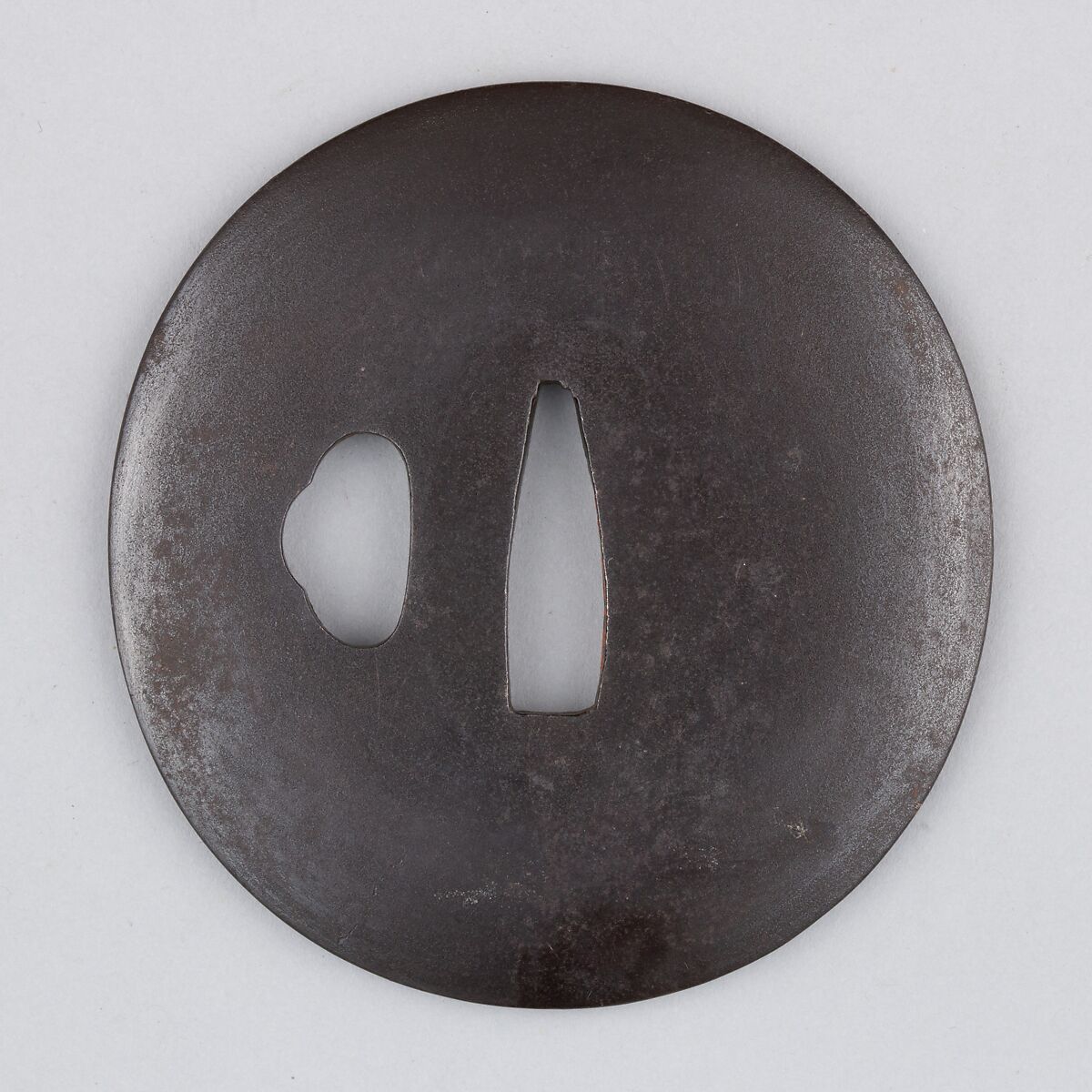 Sword Guard (Tsuba), Iron, copper, Japanese