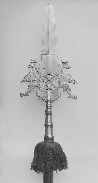 Partisan, Steel, wood, textile (silk), Polish or Saxon 