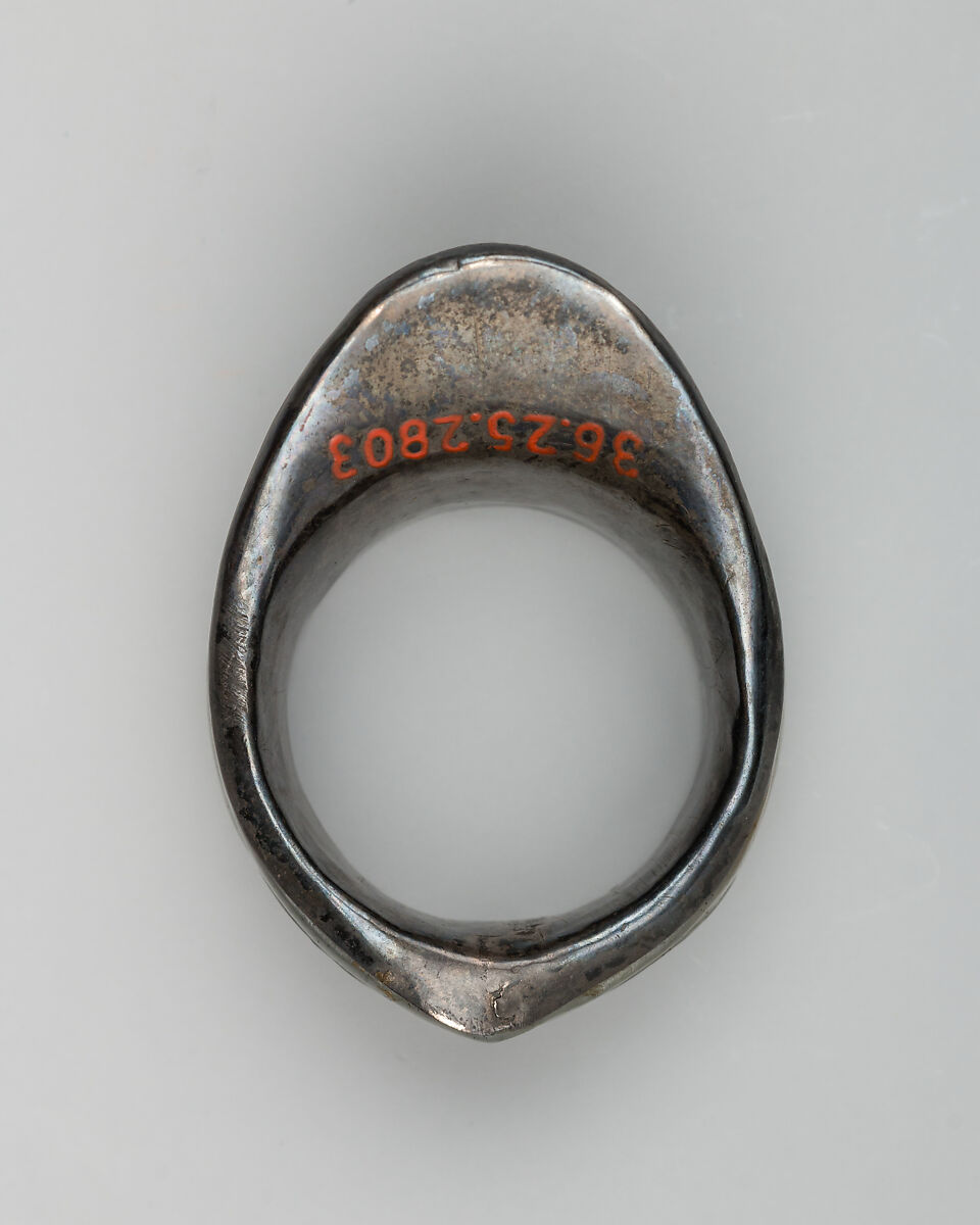 Archer's Ring, Silver, gold, jade, gem, Turkish