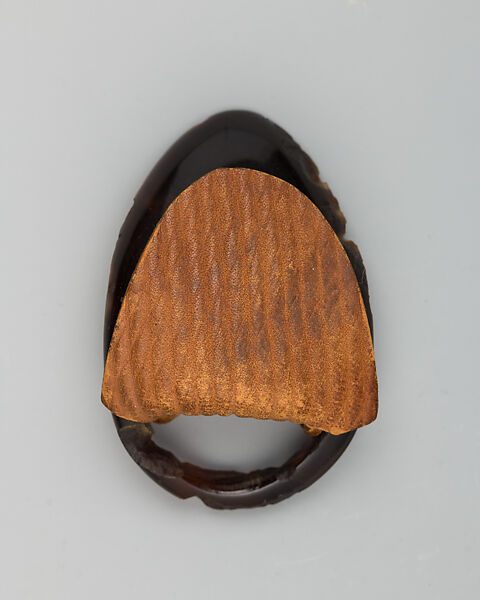 Archer's Ring, Tortoise shell, leather, Turkish 