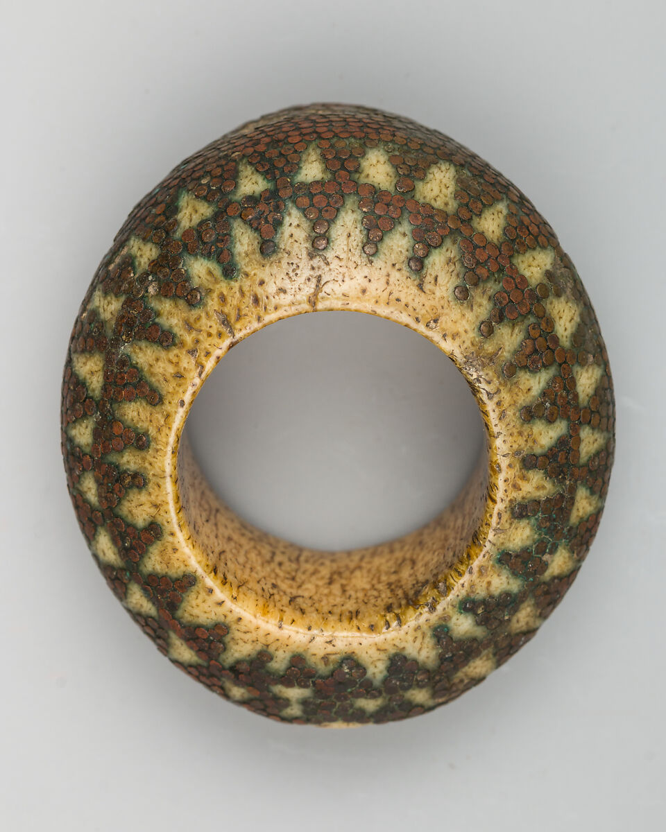 Archer's Ring, Ivory, brass, Turkish 