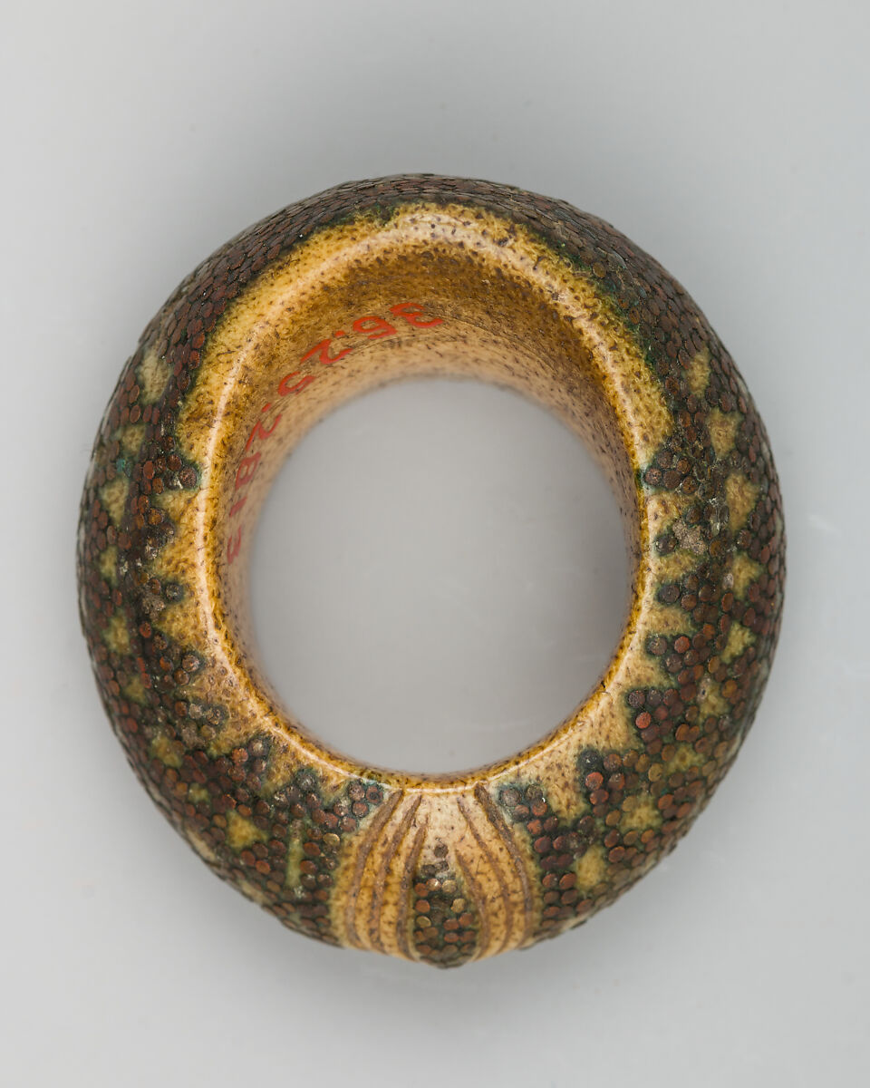 Archer's Ring, Ivory, brass, Turkish