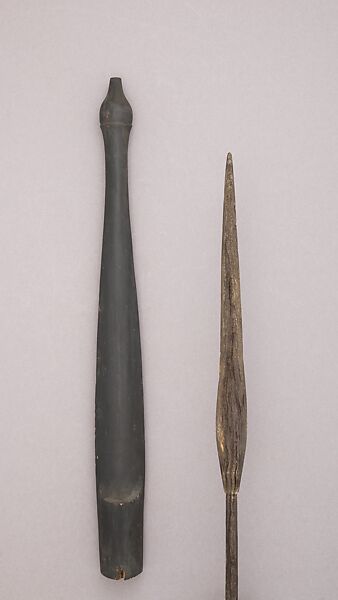 Blowpipe with Sheath and Case (Tolor) of Arrows (Langa), Wood, brass, wire, bamboo, Bornean