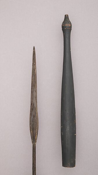 Blowpipe with Sheath and Case (Tolor) of Arrows (Langa), Wood, brass, wire, bamboo, Bornean 