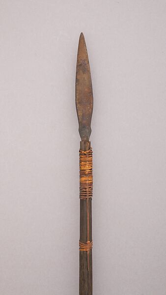 Blowpipe with Spearhead, Bamboo, cane (rattan), Bornean